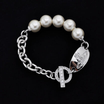 Vivienne Westwood zircon oval brand mixed bracelet - Image 4