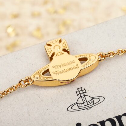 Vivienne Westwood Classic Sparkling Saturn Ring Bracelet - Image 4