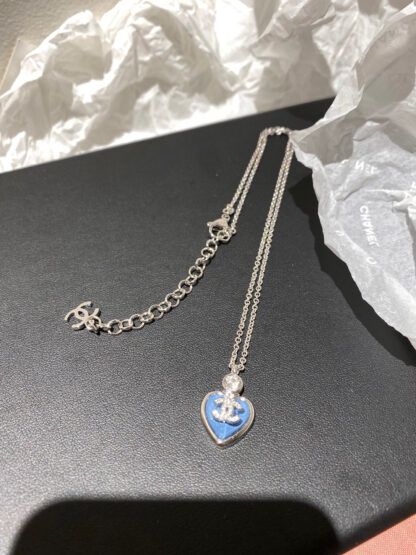 Chanel blue heart necklace - Image 3