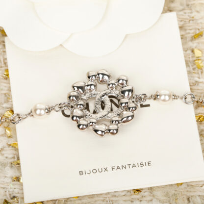 Chanel blue heart flower double c necklace - Image 4