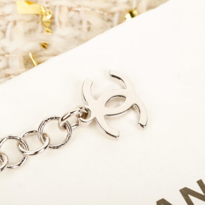 Chanel Blue Heart Perfume Bottle C Necklace - Image 4