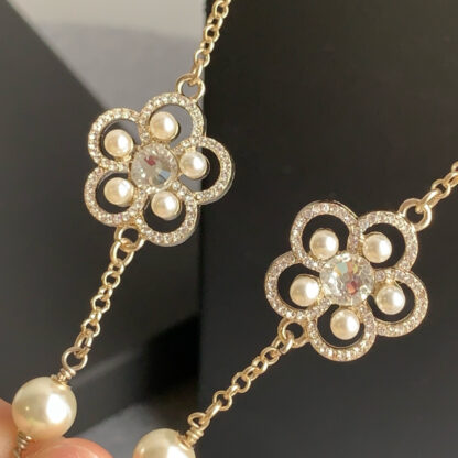 Chanel Tassel Flower Pendant Sweater Necklace - Image 4