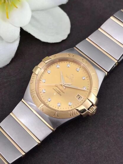 Omega Constellation Series Inter Gold Set with Diamonds Yellow Face - Image 4