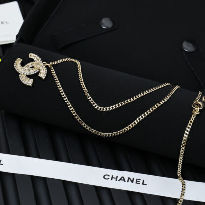 Chanel full diamond letter necklace - Image 5