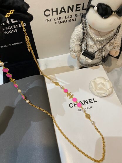 Chanel Lava Barbie Pink Sweater Chain - Image 5
