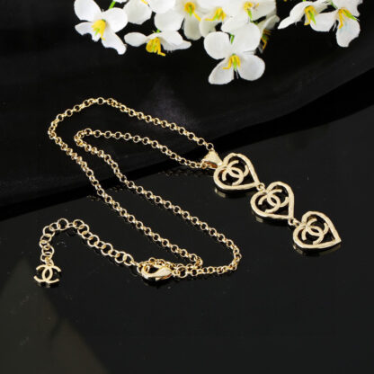 Chanel Three Hearts Delicate Necklace - Image 4