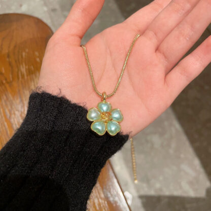 Chanel Camellia Double C Necklace - Image 3