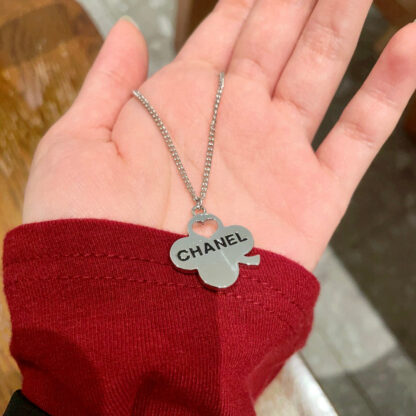 Chanel Camellia Letter Necklace - Image 3
