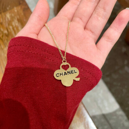 Chanel Camellia Letter Necklace - Image 3