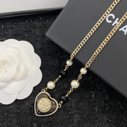 Chanel Mysterious Black Heart Necklace - Image 4