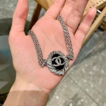 Chanel Double C Diamond Necklace - Image 3