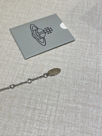 Vivienne Westwood Pearl Cloud Small Saturn Charm Bracelet - Image 4