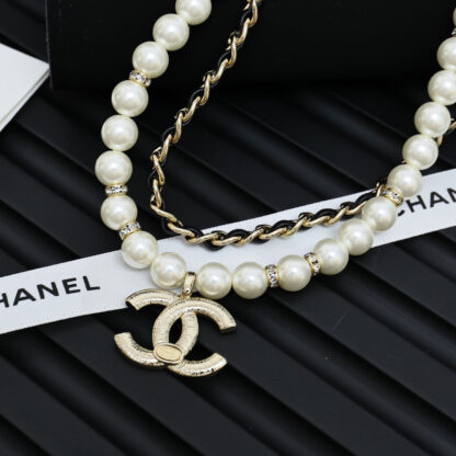 Chanel Double Pearl Necklace - Image 4