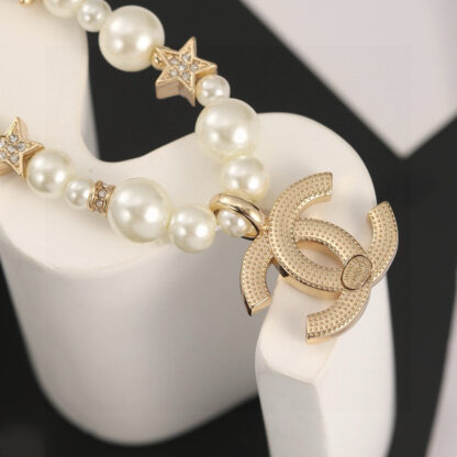 Chanel pearl necklace clavicle chain - Image 4