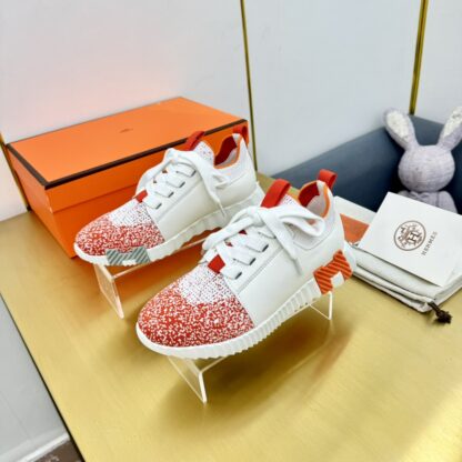Hermes Spring and Summer Couples White and Red Colorblock Breathable and Durable Sports Casual Shoes - Image 4