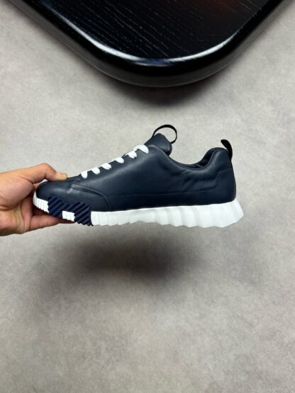 Hermes high-end noble dark blue thick-soled casual shoes - Image 5