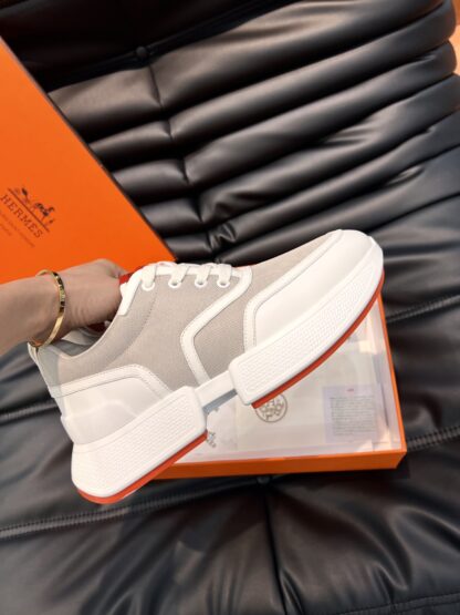Hermès men's off-white soft and comfortable casual sports shoes - Image 5