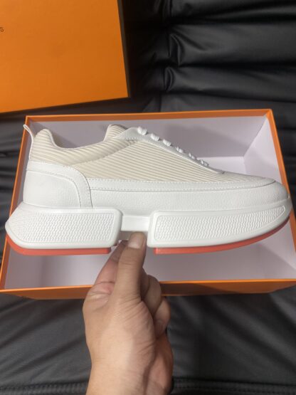 Hermès men's comfortable soft off-white casual sports shoes - Image 5