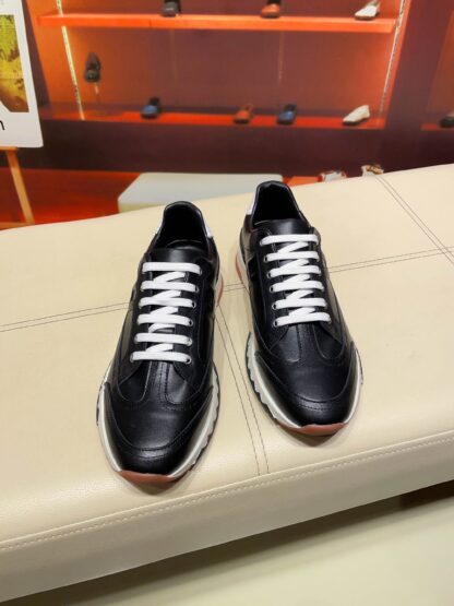 Hermès French Paris catwalk model black classic casual shoes - Image 5