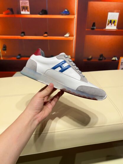 Hermes blue-grey French Paris catwalk simple casual shoes - Image 5