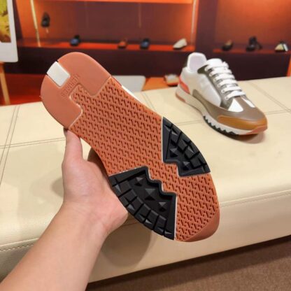 Hermes white brown French Paris catwalk simple casual shoes - Image 5