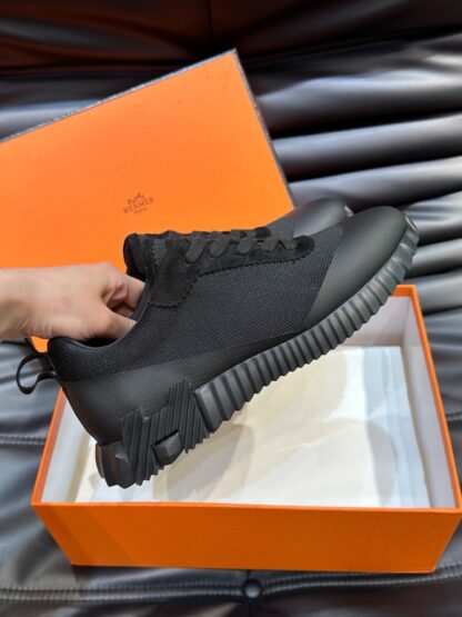 Hermès Men's Black Lightweight Breathable Casual Sneakers - Image 5