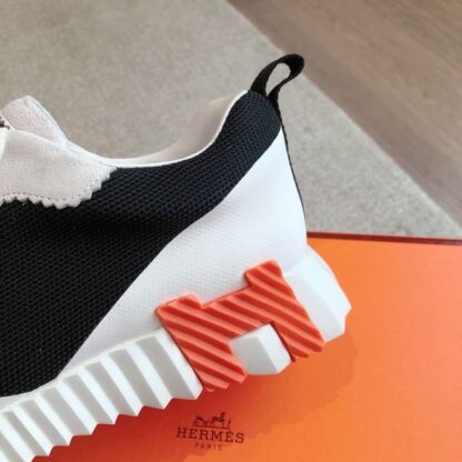 Hermes men's white and black fashion casual sports shoes - Image 5
