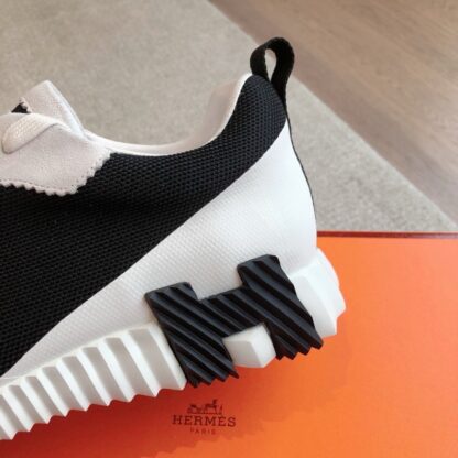 Hermes Men's Black and Gray Fashion Casual Sports Shoes - Image 5