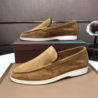 Hermès couple brown high-end classic loafers - Image 5