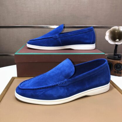 Hermès couple blue high-end classic loafers - Image 5