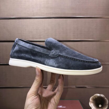 Hermès couple's dark grey high-end classic loafers - Image 4