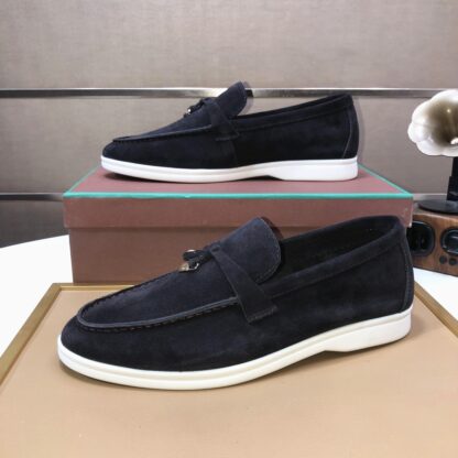 Hermes light black couple's high-end classic loafers - Image 5