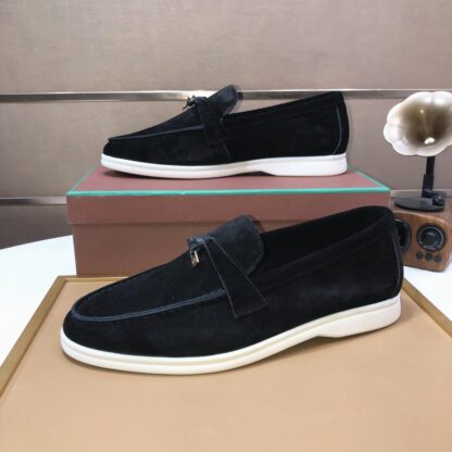 Hermès black couple's high-end classic loafers - Image 5