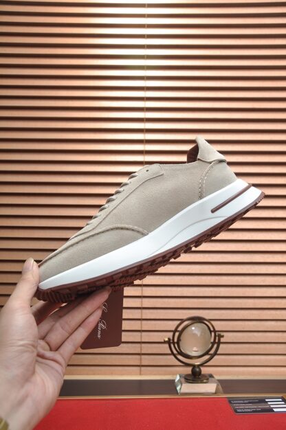 Hermès classic apricot cashmere sneakers - Image 5
