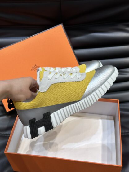 Hermès men's yellow-gray versatile casual sports shoes - Image 5