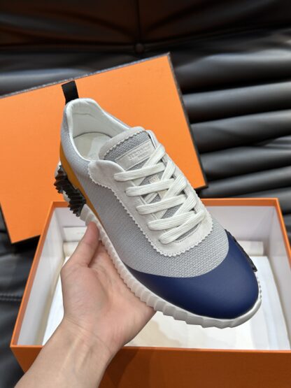 Hermès men's orange gray versatile casual sports shoes - Image 5