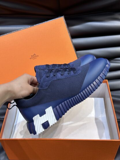 Hermès men's dark blue versatile casual sports shoes - Image 5