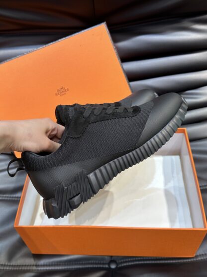 Hermès men's black versatile casual sneakers - Image 5