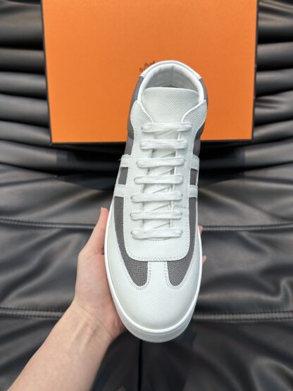 Hermes men's white and gray soft and comfortable high-top casual sports shoes - Image 5
