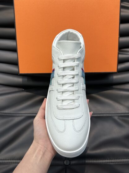 Hermes men's white and blue soft and comfortable high-top casual sports shoes - Image 5
