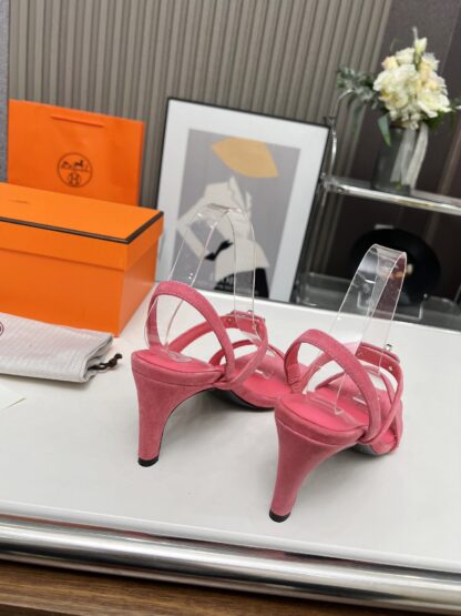 Hermès handmade pink stiletto sandals - Image 5