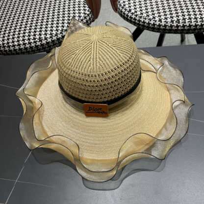 Dior high-end elegant wide-brimmed sun hat - Image 5
