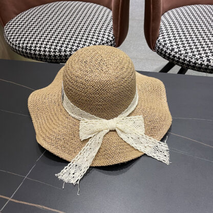 Dior Bow Straw Sun Hat - Image 6
