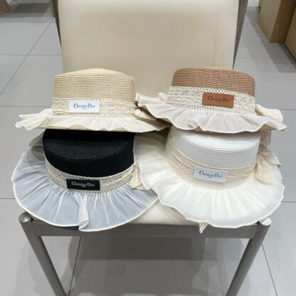 Dior lace straw hat - Image 6
