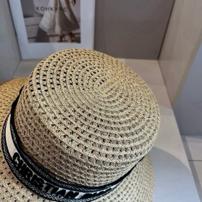 Dior hollow hat fashionable straw hat - Image 4