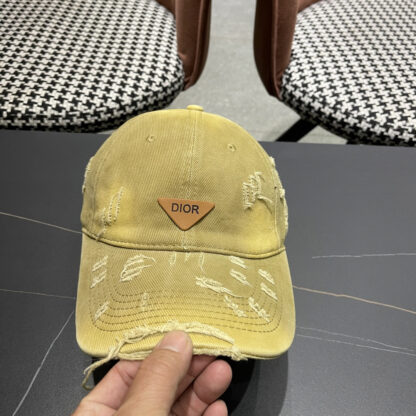 Dior ripped triangle logo baseball cap - Image 6