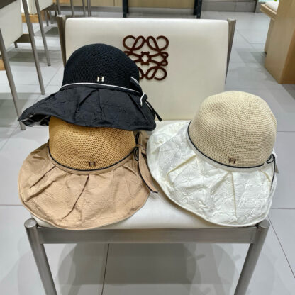 Hermès new summer knitted bow sun hat - Image 5