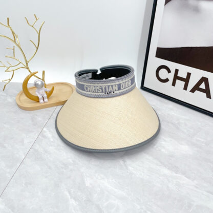 Dior Fashion Holiday Sunhat Open Top Hat - Image 6