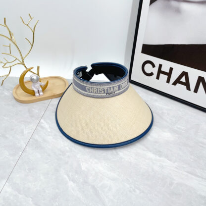 Dior Fashion Holiday Sunhat Open Top Hat - Image 6