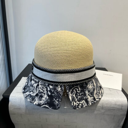 Dior fashion old flower pot hat straw hat - Image 6